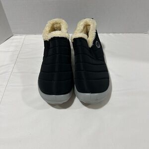 NEW IN BAG Black Quilted Slip-On Shoes with Cream Lining